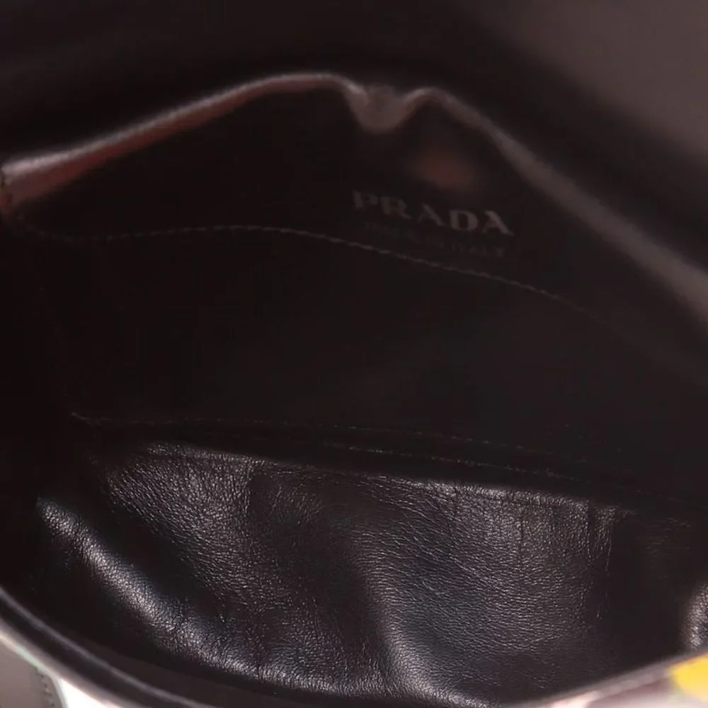 Prada Severine Chain Shoulder Bag Printed Leather Black, Print, Multicolor - Picture 6 of 10